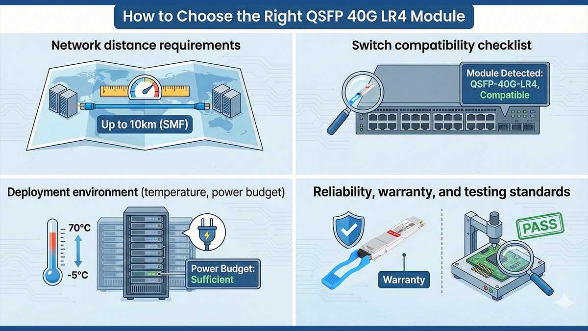How to Choose the Right QSFP 40G LR4 Module