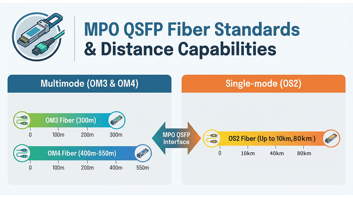 MPO QSFP Fiber Standards and Distance Capabilities