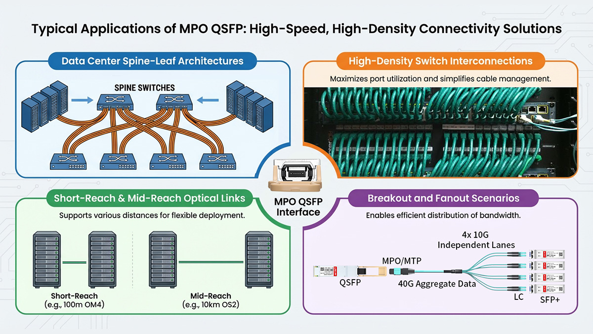 Typical Applications of MPO QSFP