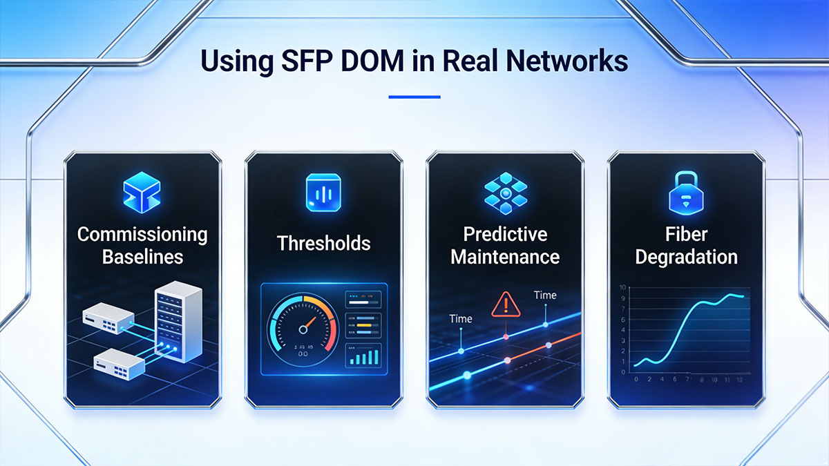 Using SFP DOM in Real Networks: Monitoring, Troubleshooting, and Maintenance