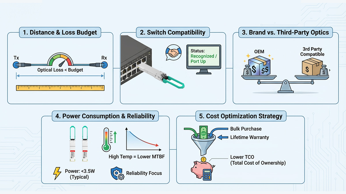 How to Choose the Right 100G QSFP28 CWDM4 Module