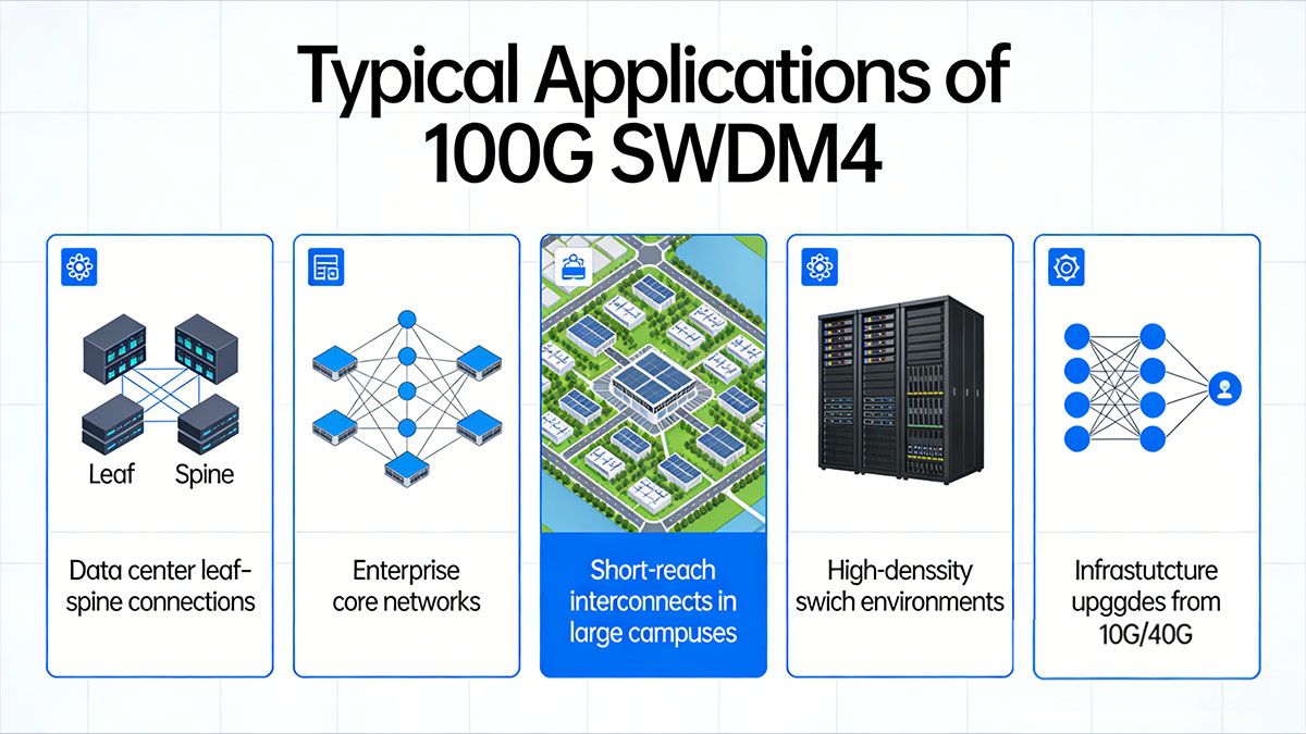 Typical Applications of 100G SWDM4