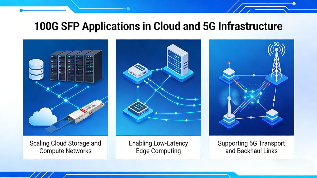 100G SFP Applications in Cloud and 5G Infrastructure