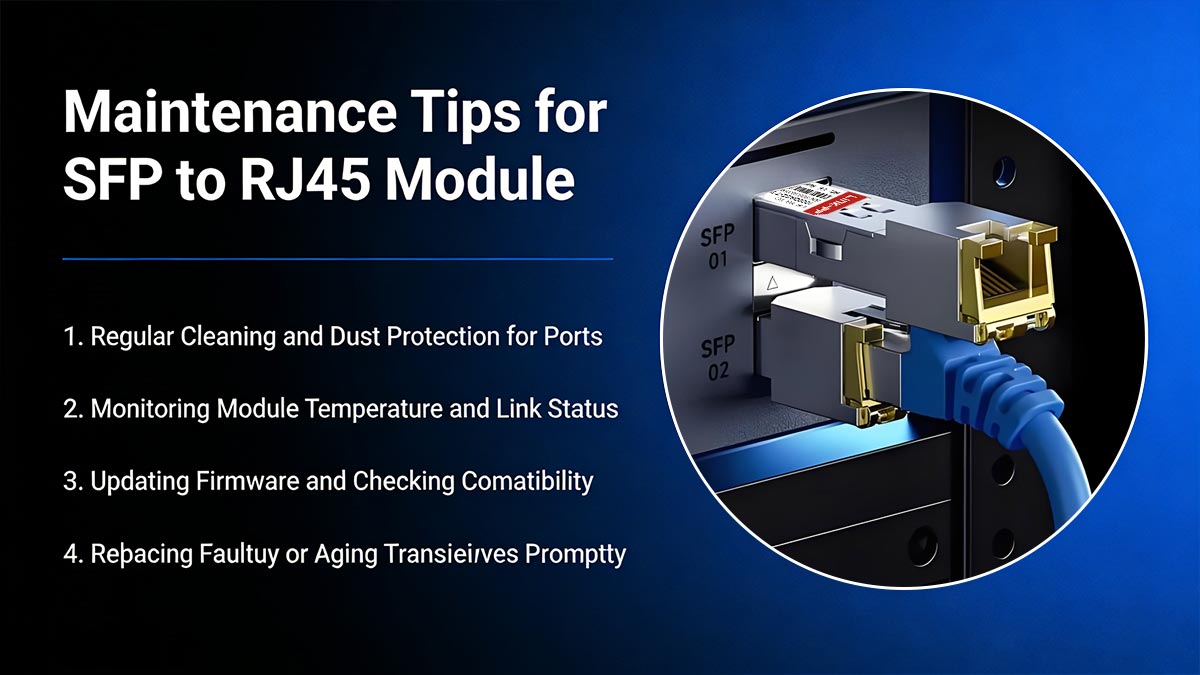 Maintenance Tips for SFP to RJ45 Module