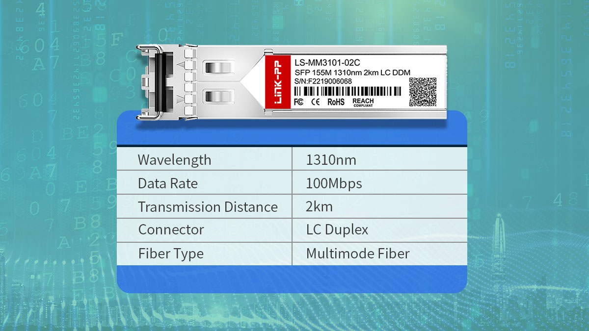 Key Specifications of 100BASE FX SFP