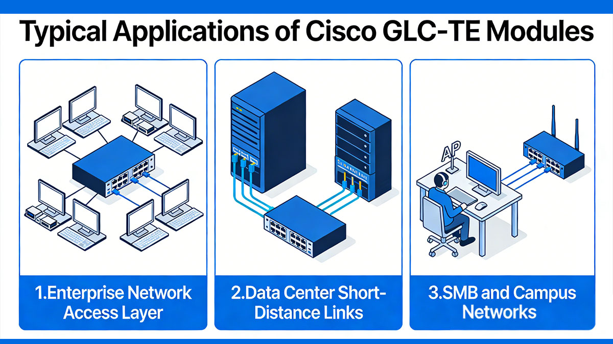 Typical Applications of Cisco GLC-TE Modules