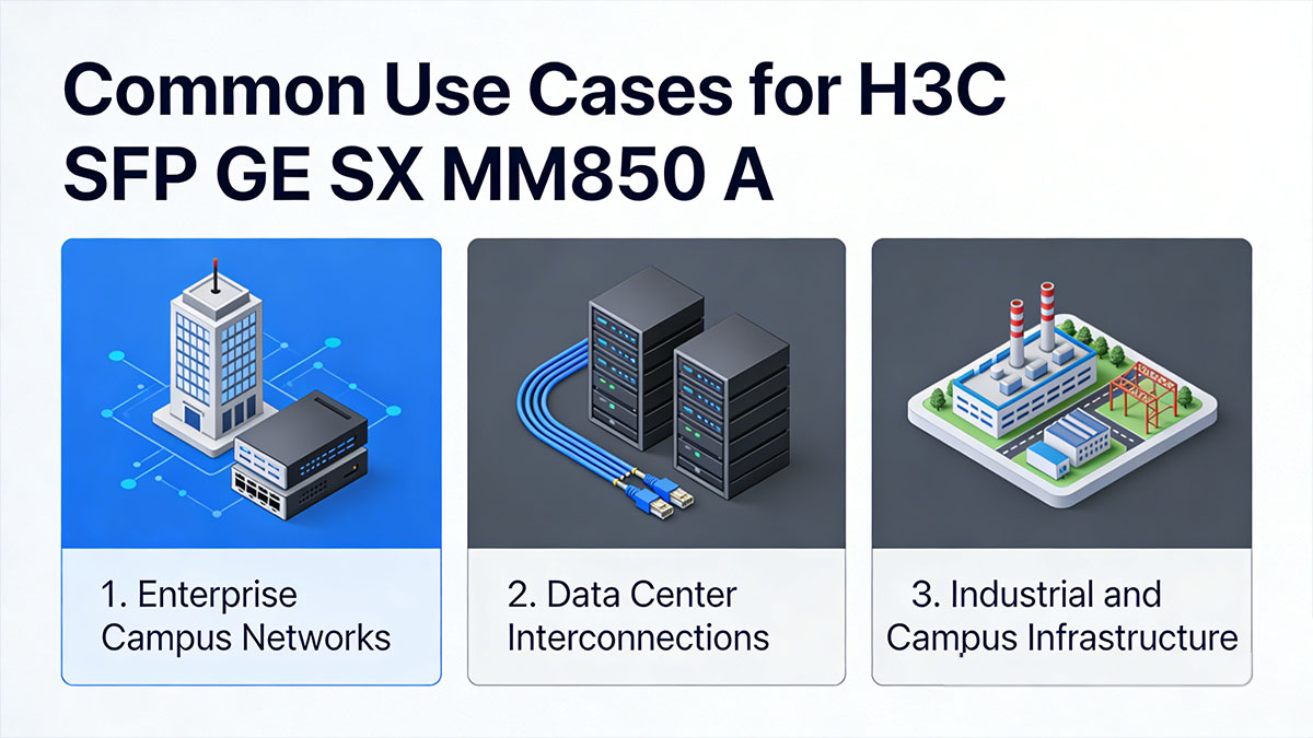Common Use Cases for H3C SFP GE SX MM850 A