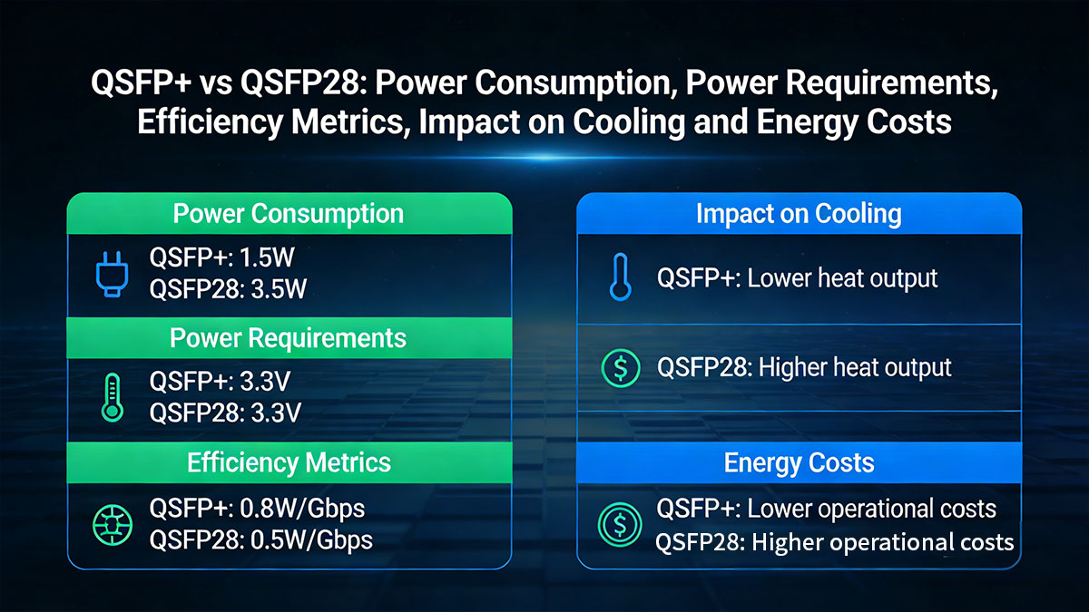 QSFP+ vs QSFP28 in Power Consumption
