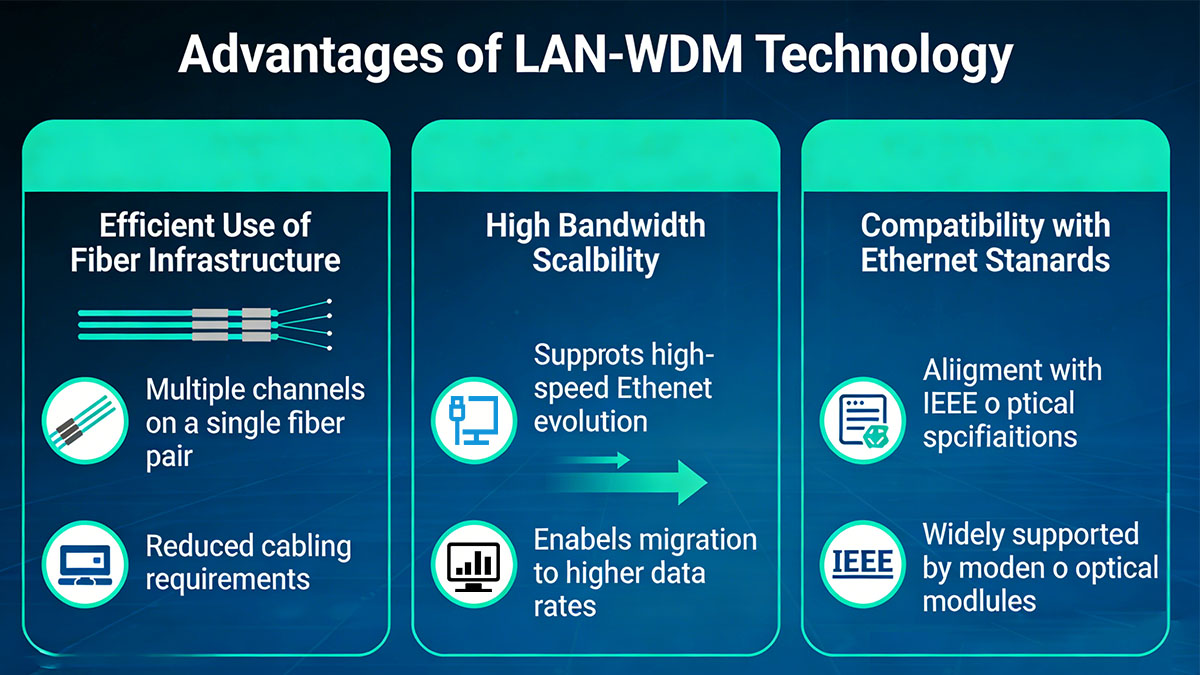 Advantages of LAN-WDM Technology