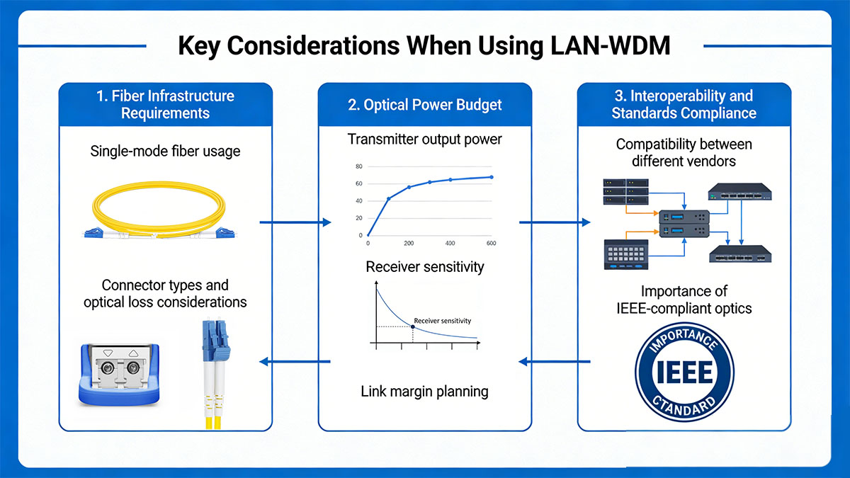 Key Considerations When Using LAN-WDM
