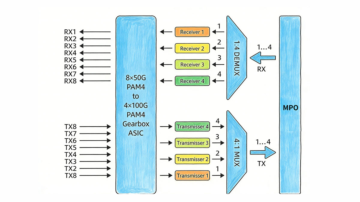 How a 400G DR4 Transceiver Works