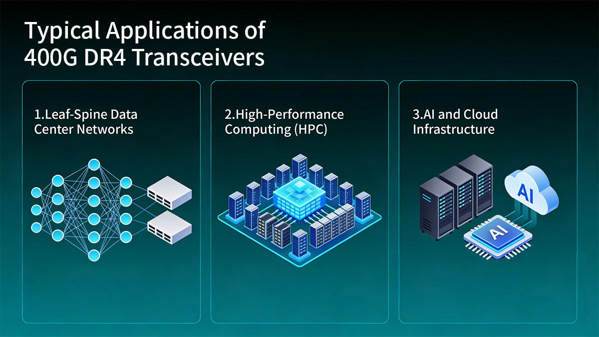 Typical Applications of 400G DR4 Transceivers