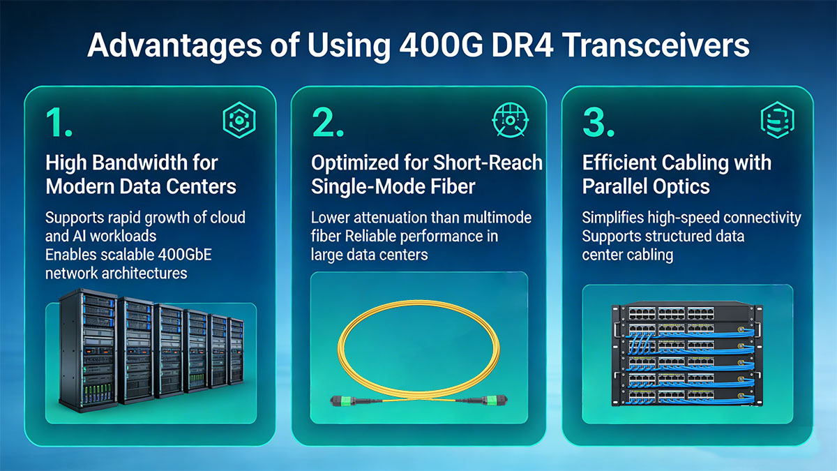 Advantages of Using 400G DR4 Transceivers