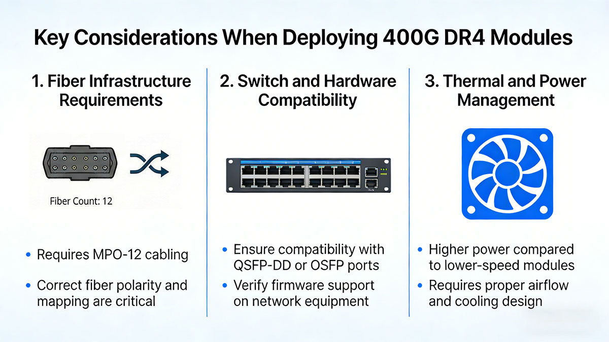 Key Considerations When Deploying 400G DR4 Modules