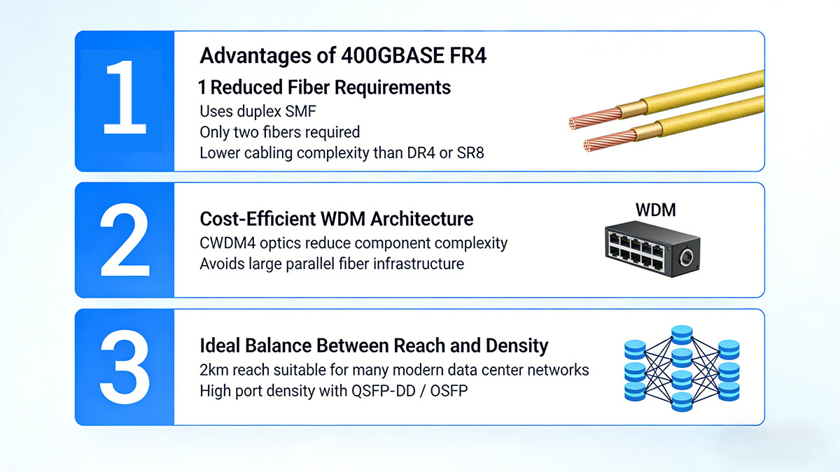Advantages of 400GBASE FR4