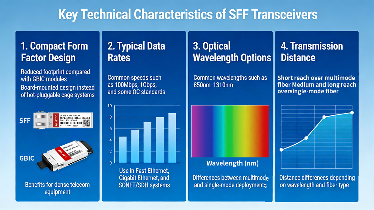 Key Technical Characteristics of SFF SFP Transceivers