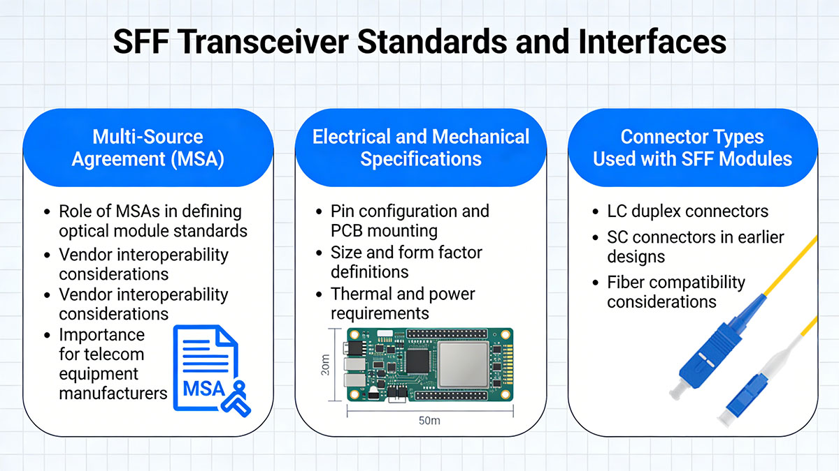 SFF Transceiver Standards and Interfaces