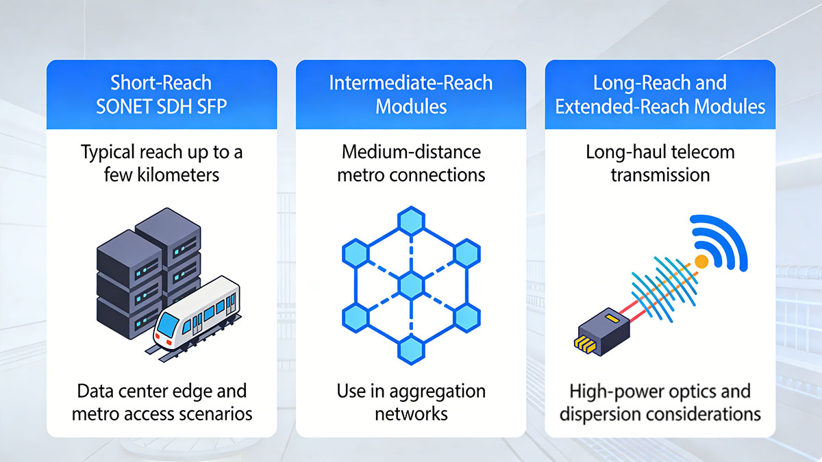 Types of SONET SDH SFP Modules