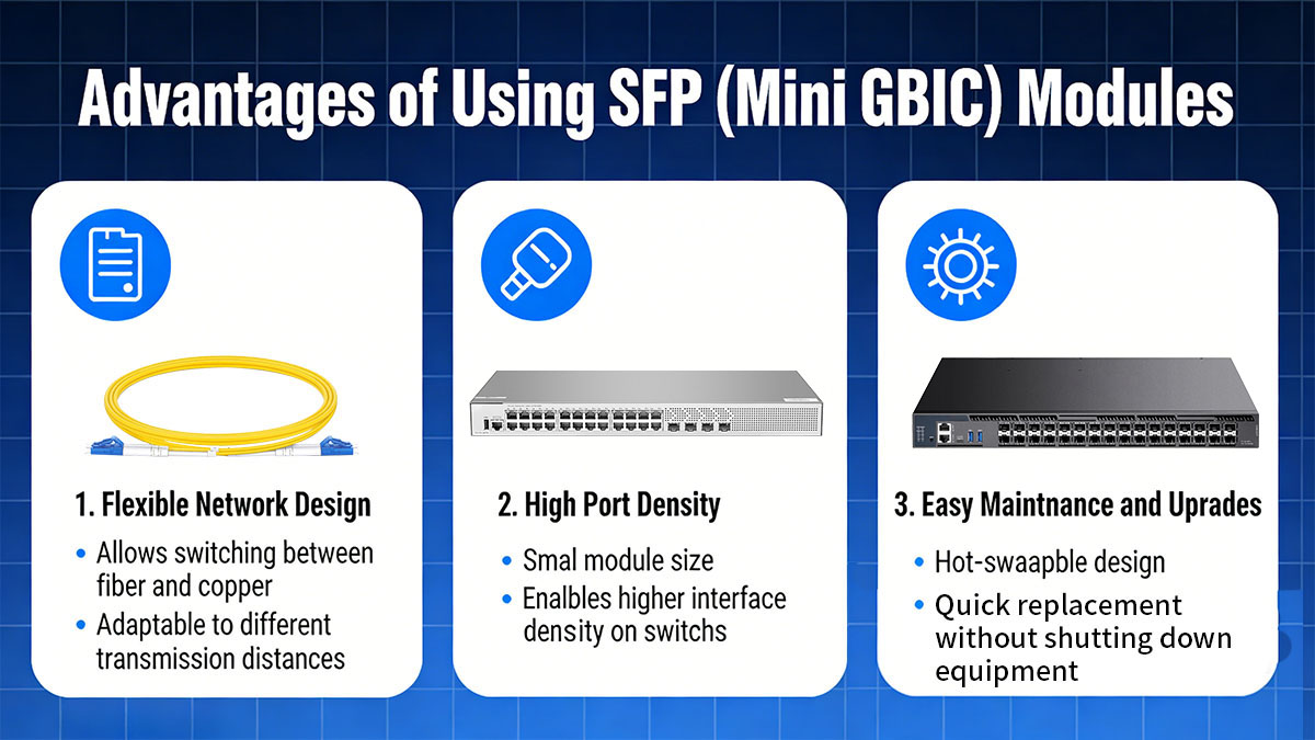 Advantages of Using SFP (Mini GBIC) Modules
