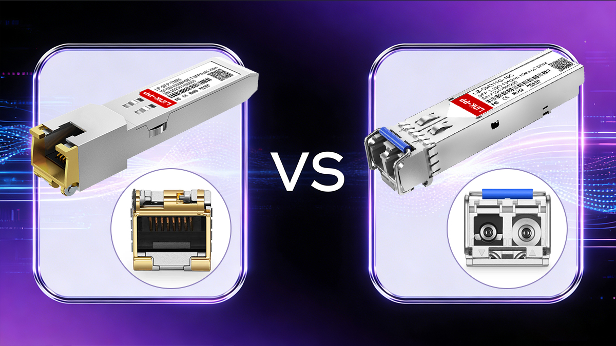 1000BASE-T RJ45 Interface vs Fiber SFP Port