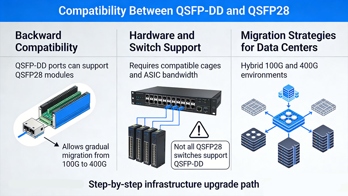 Compatibility Between QSFP-DD and QSFP28