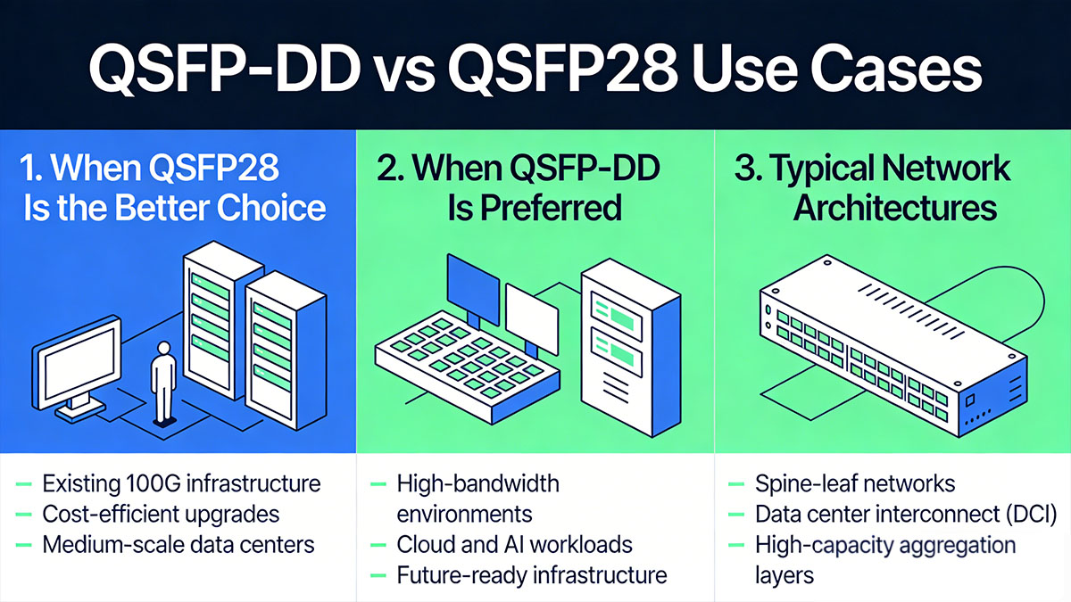 QSFP-DD vs QSFP28 Use Cases