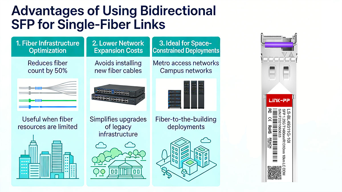 Advantages of Using Bidirectional SFP for Single-Fiber Links