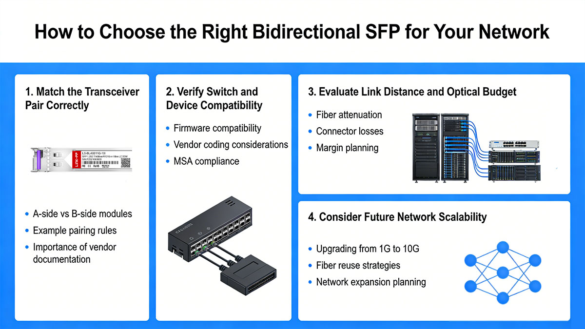 How to Choose the Right Bidirectional SFP for Your Network
