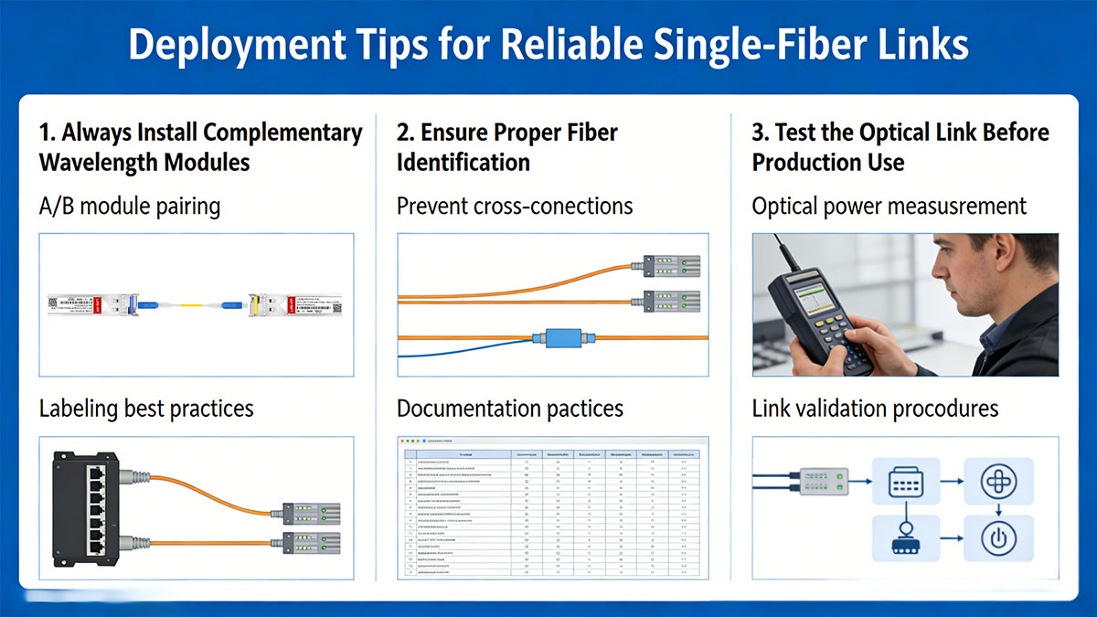 Deployment Tips for Reliable Single-Fiber Links