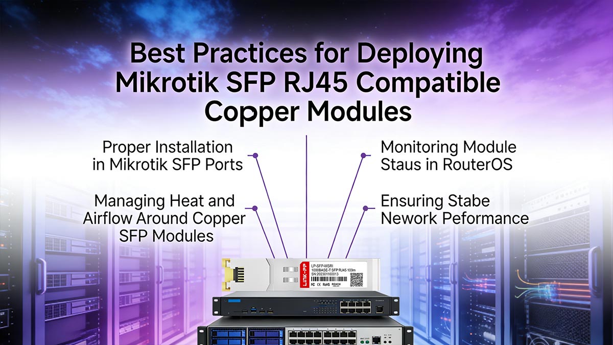 Best Practices for Deploying Mikrotik SFP RJ45 Compatible Copper Modules