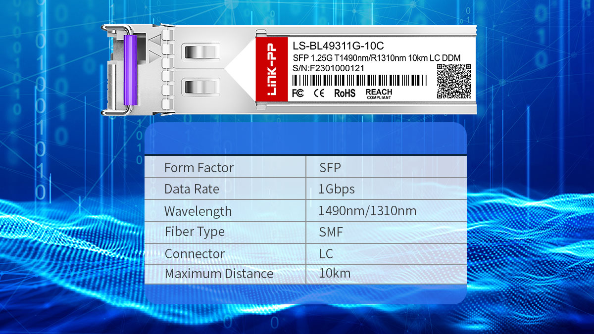 Key Specifications of 1000BASE-BX10-D SFP