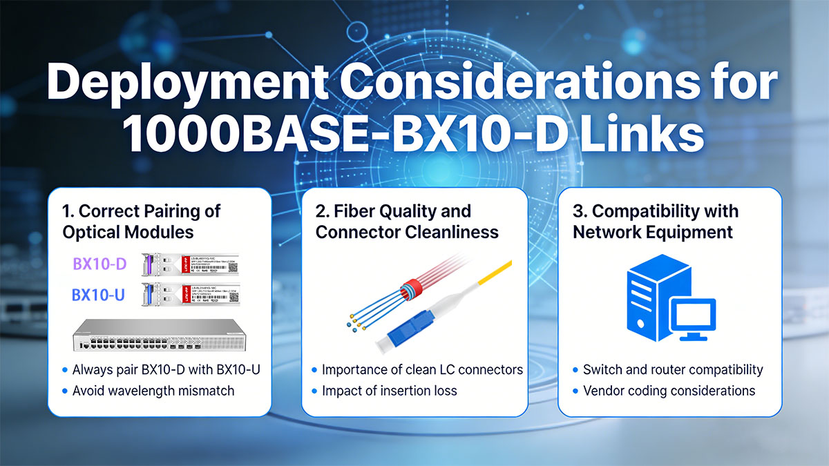 Deployment Considerations for 1000BASE-BX10-D Links