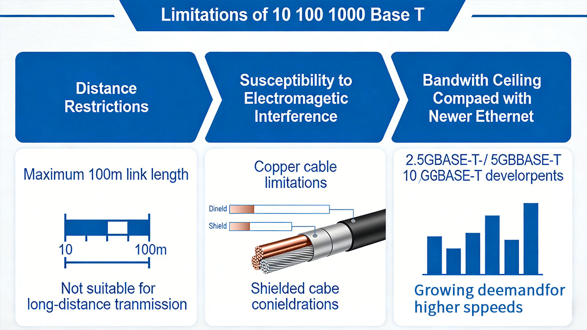 Limitations of 10 100 1000 Base T