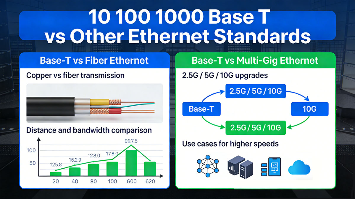 10 100 1000 Base T vs Other Ethernet Standards