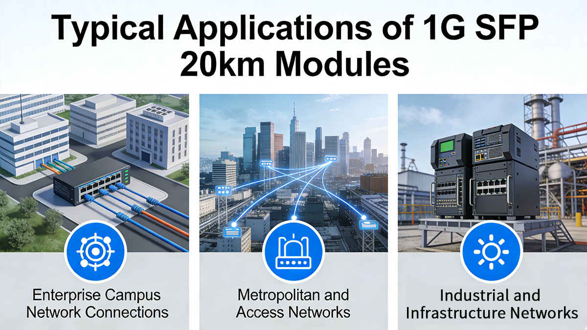 Typical Applications of 1G SFP 20km Modules