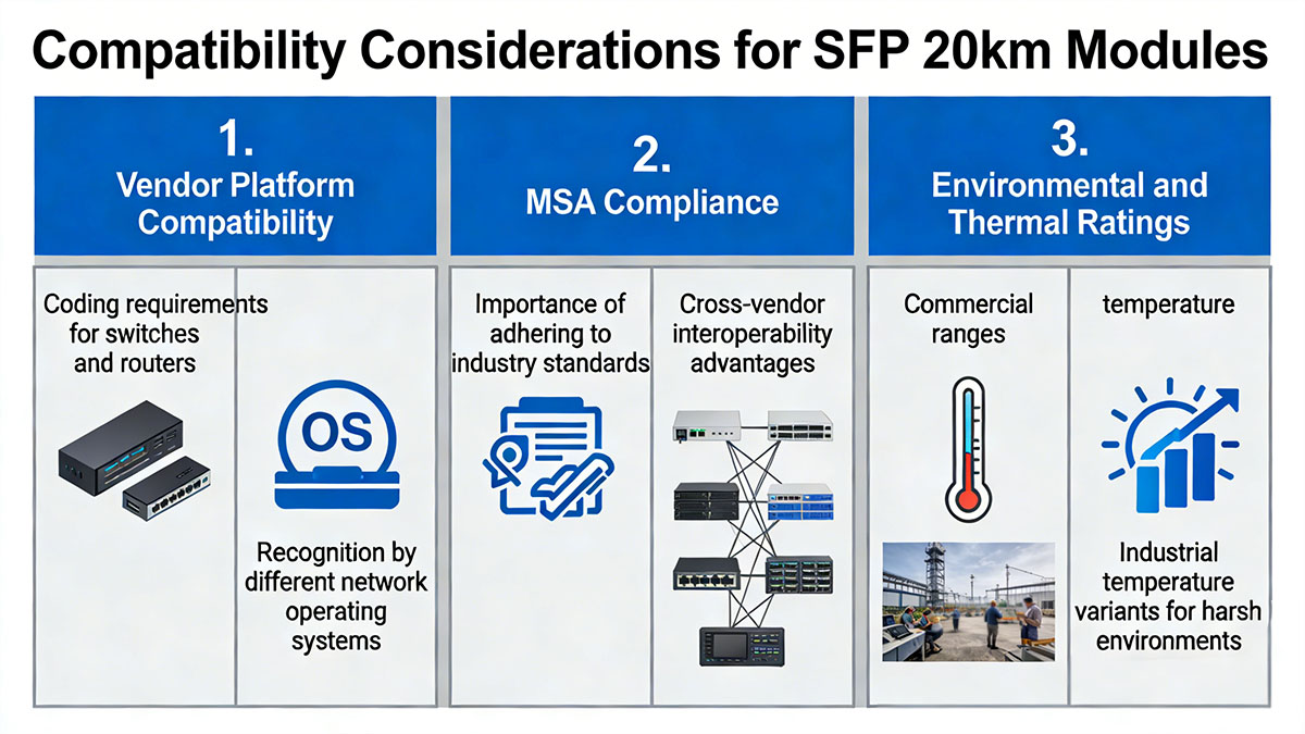 Compatibility Considerations for SFP 20km Modules
