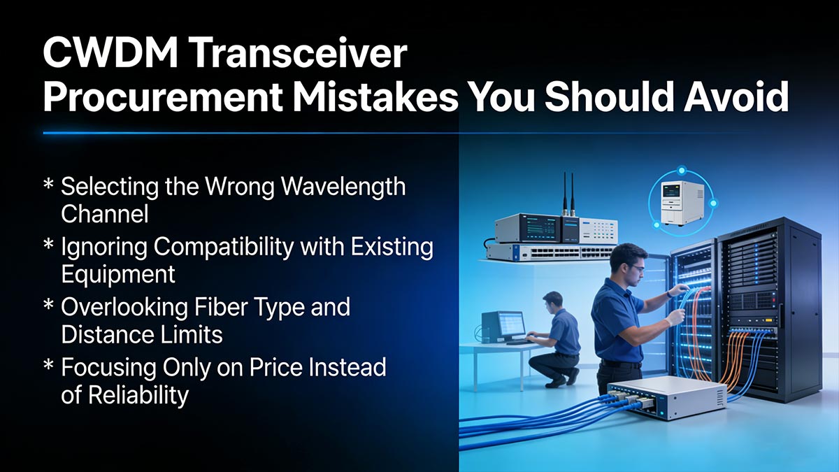 CWDM Transceiver Procurement Mistakes You Should Avoid