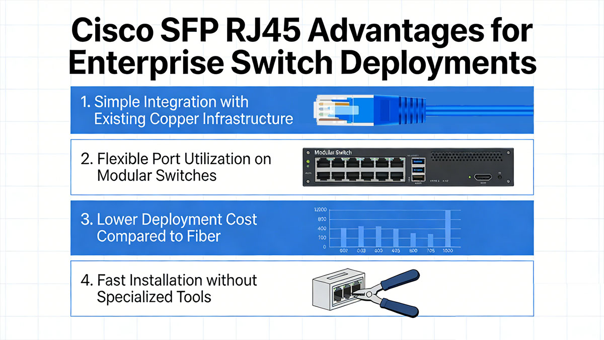 Cisco SFP RJ45 Advantages for Enterprise Switch Deployments