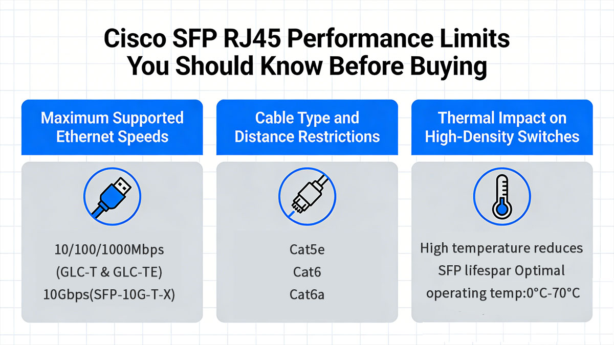 Cisco SFP RJ45 Performance Limits You Should Know Before Buying