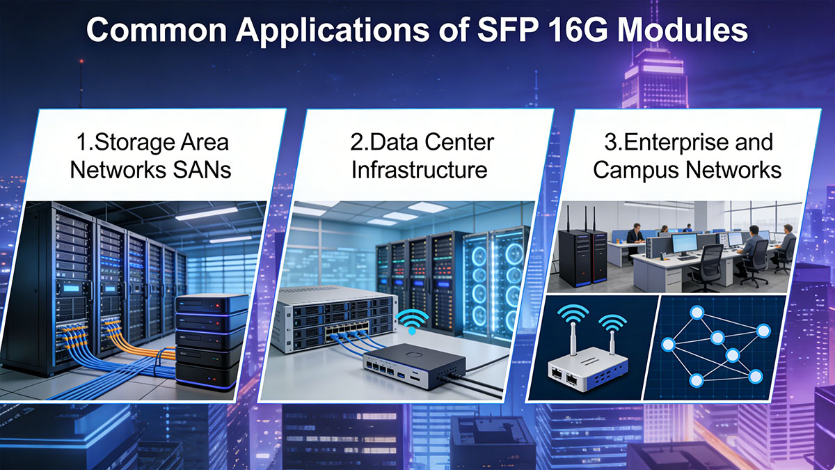 Common Applications of SFP 16G Modules