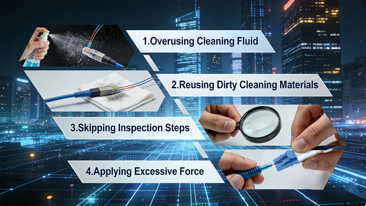 Common Mistakes to Avoid When Cleaning Fiber Connectors