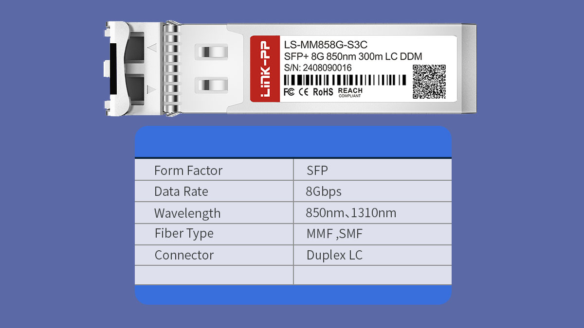 Technical Specifications of SFP 8G Modules