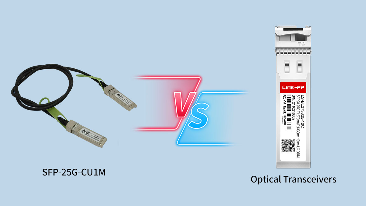 مقارنة بين SFP-25G-CU1M وأجهزة الإرسال والاستقبال الضوئية