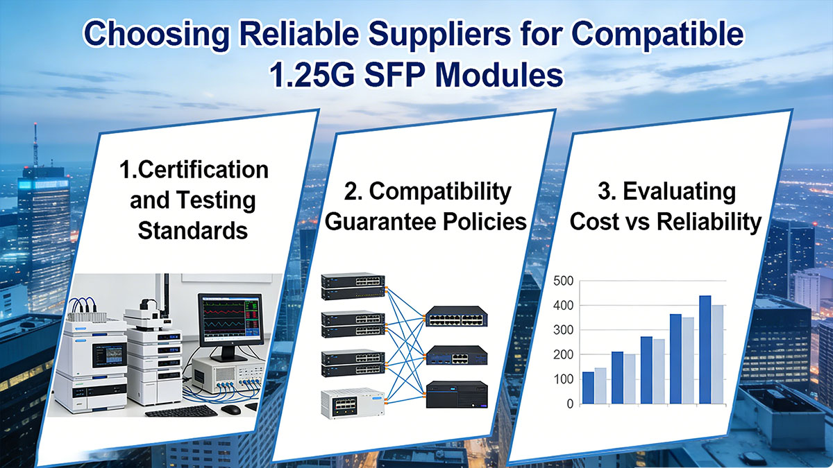 Cómo elegir proveedores fiables para módulos SFP de 1.25 G compatibles.