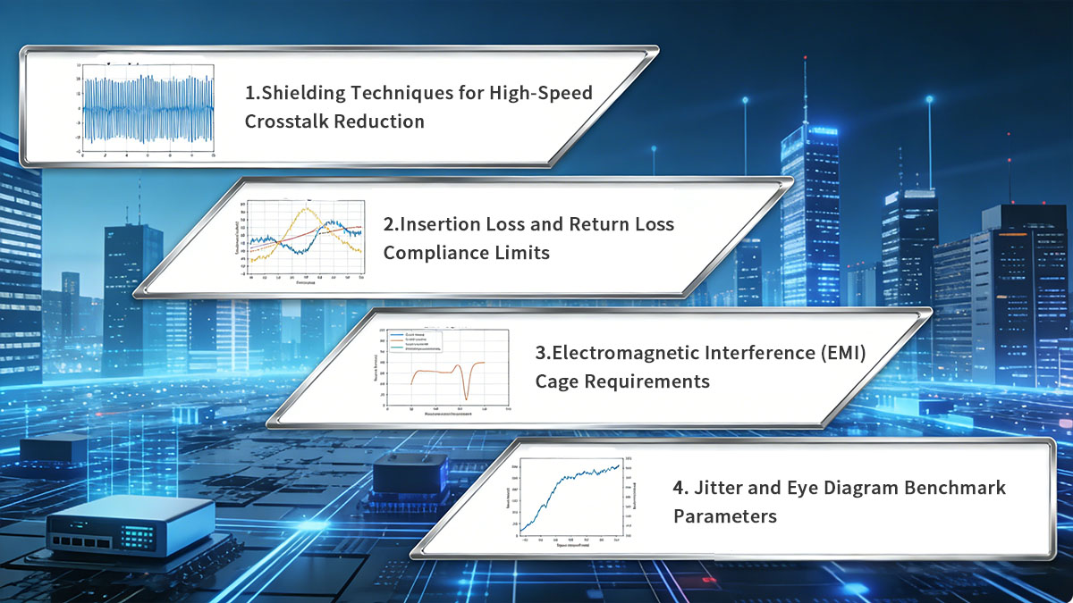 Signal Integrity and EMI Mitigation in QSFP28-DD Architectures