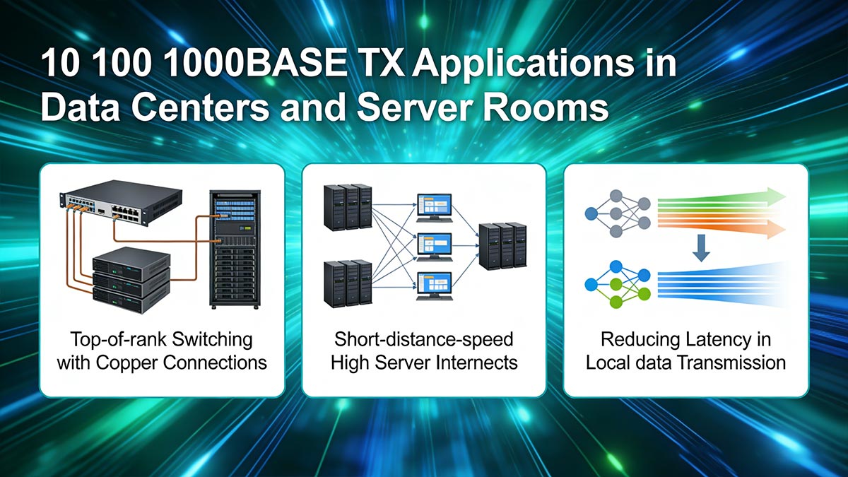 データセンターおよびサーバー室における10 100 1000BASE TXアプリケーション