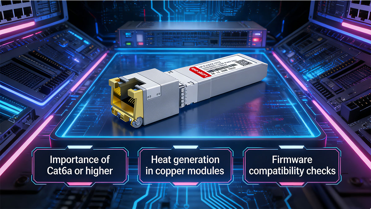 Considerazioni sull'implementazione dei moduli 10GBASE-T