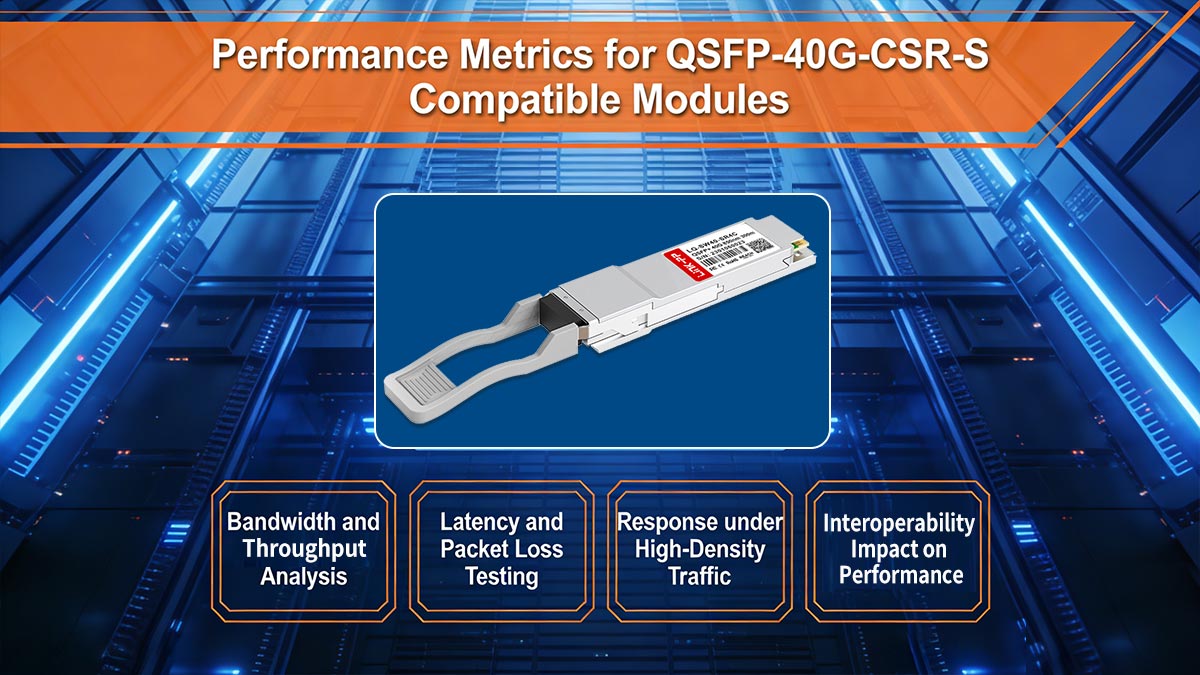 Parametri prestazionali per moduli compatibili con QSFP-40G-CSR-S