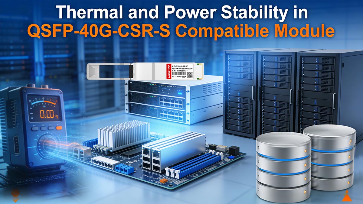Stabilità termica e di alimentazione nel modulo compatibile QSFP-40G-CSR-S