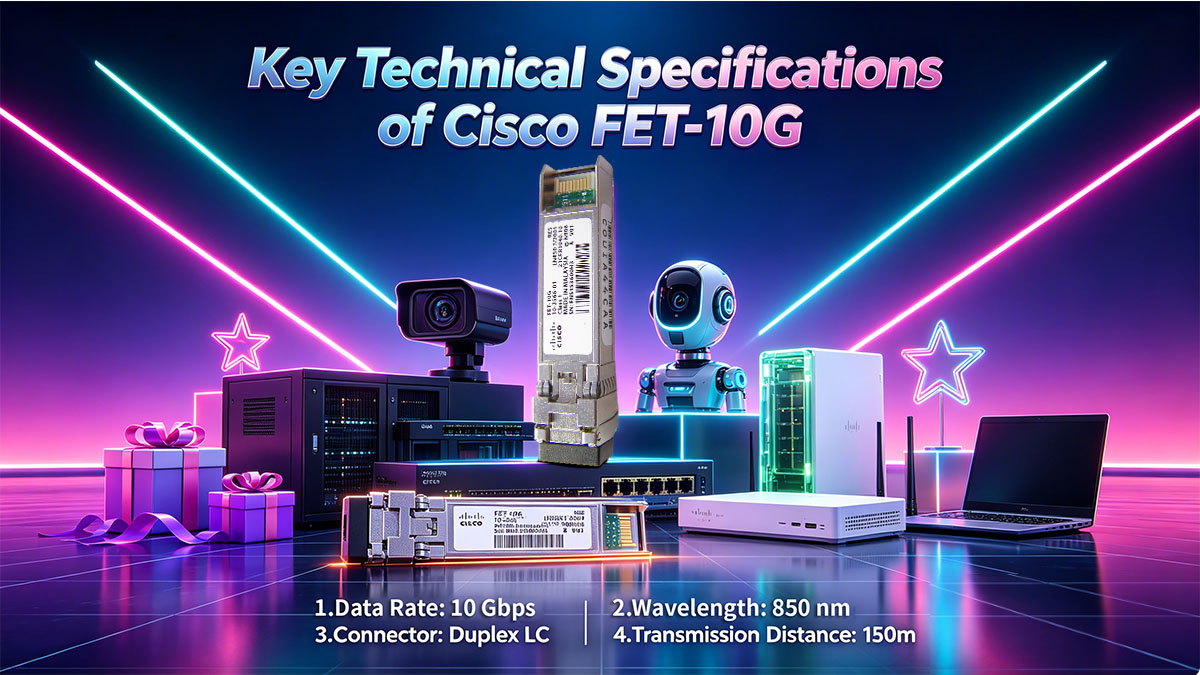 Principali specifiche tecniche del Cisco FET-10G